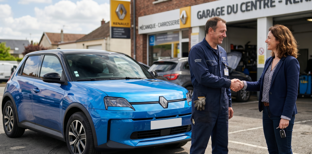 véhicule de prêt assuré par le garage