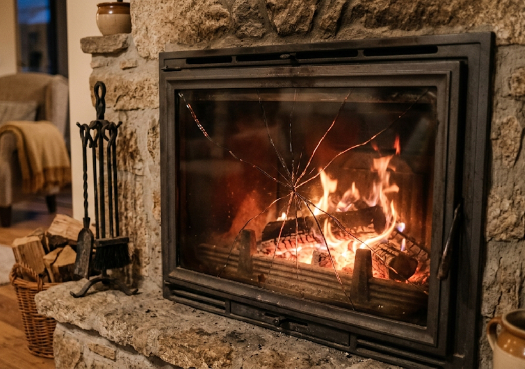 vitre insert fendue couverture